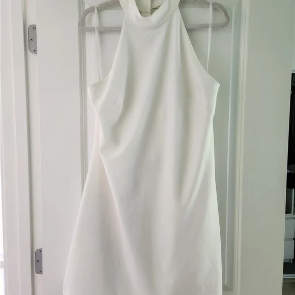 BHLDN White Halter Mini Dress - Picture 1 of 6